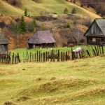Case vechi din lemn, din Valea Cosasului, Maramures;