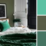 Dormitor verde cu taupe