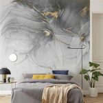 Tapet design gri auriu