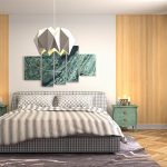 Dormitor in stil Feng Shui cu bej, crem si auriu