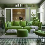 Living culori cu combinatii de verde