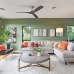 Living culori cu combinatii de verde