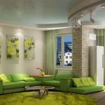 Living culori cu combinatii de verde