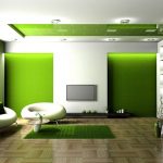 Living culori cu combinatii de verde