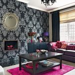 Living culori, in culori gri cu mov, argintii, negru si alb;