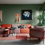 Living culori cu combinatii de verde