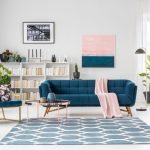 Culori living cu albastru