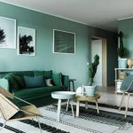 Culori living cu verde