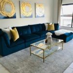 Culori living cu albastru