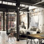 Interior in design industrial